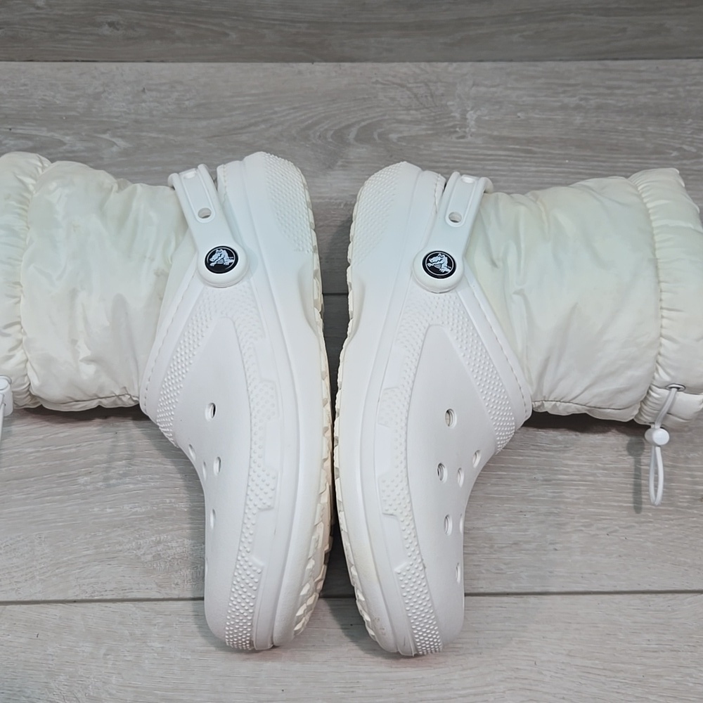 Crocs Women High Top White Clog Boots Shoes Sz 7 - Picture 8 of 10